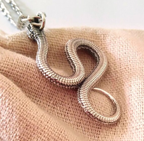 Snake necklace sterling silver best sale