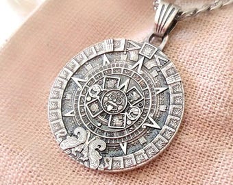 Aztec Mayan Calendar Zodiac Lucky Pendant,aztec Mayan Sun Calendar