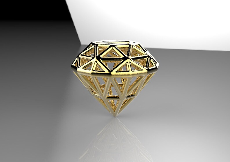 Womens Necklace Geometric Pendant Diamond Pendant Gold Diamond Necklace Silver Diamond Pendant Diamond Necklace Gift Womens Pendant