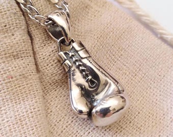 Ciondolo A Forma Di Guantone Da Boxe In Argento Sterling 925