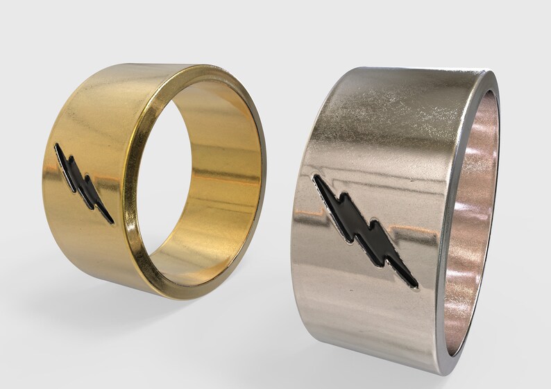 Men/'s Silver Ring Women/'s Gold Ring Flash Band Ring Silver Flash Ring Wide Band Ring Gold Flash Ring Unisex Band Ring Flash Ring