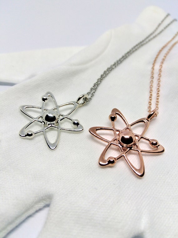Atom Pendant Atom Necklace Science Jewelry Science Pendant Etsy