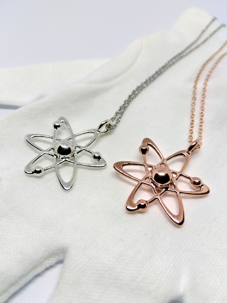 Atom Pendant Atom Necklace Science Jewelry Science Pendant Etsy