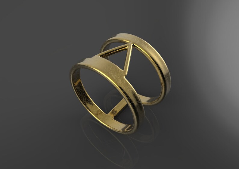 Women/'s Gold Ring Men/'s Unique Silver Ring Men/'s Silver Ring Men/'s Jewelry Unique Triangle Ring Gold Triangle Ring Gold Triangle Ring