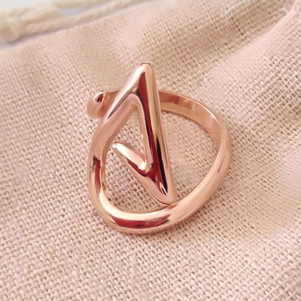 Gold Atheist Sign Ring, Men's Atheist Sterling Silver Ring, Women's Atheist Ring, Men's Atheist Ring, Men's Gold Ring, Atheist Sign Jewelry