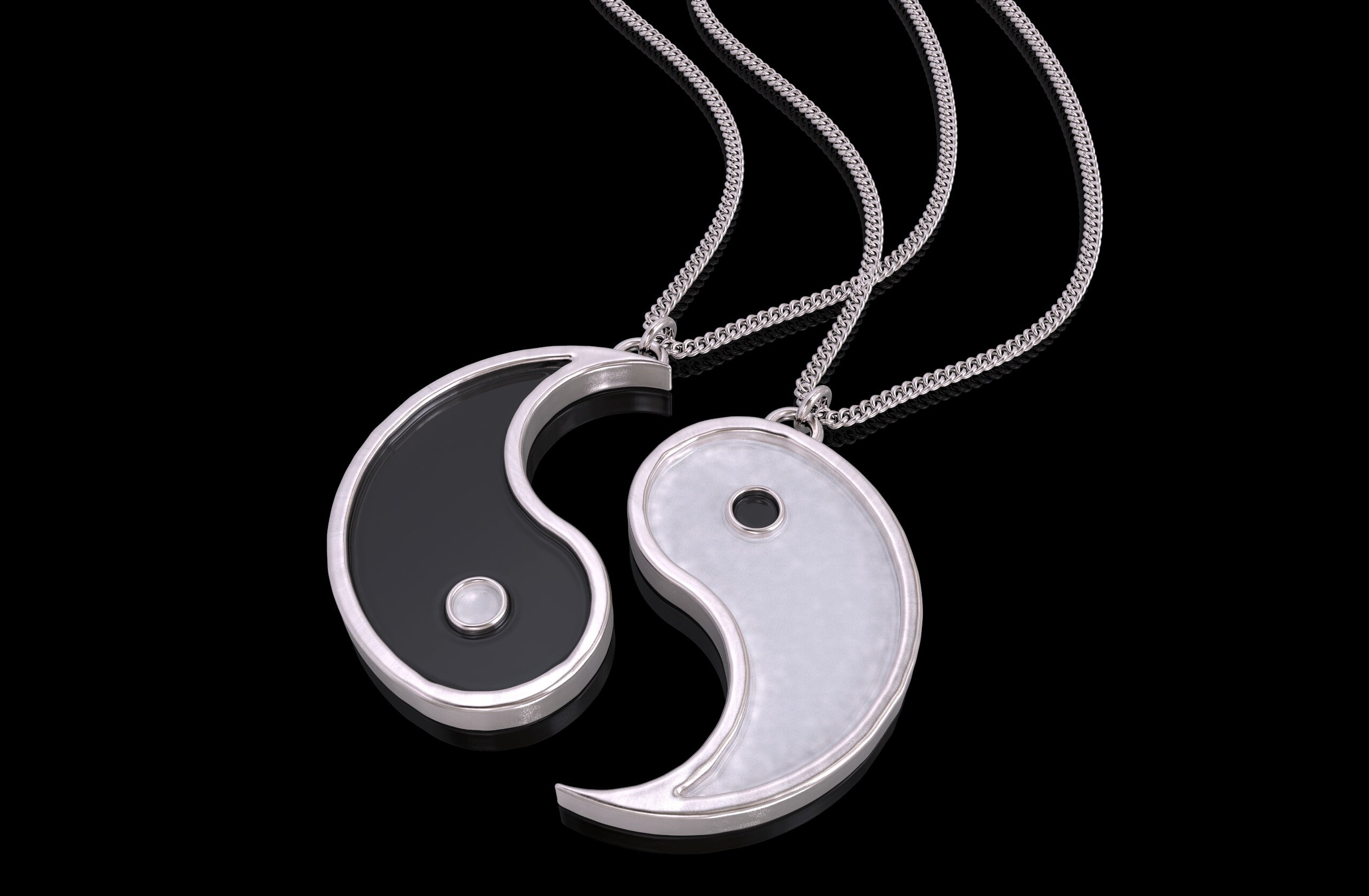 24K Gold Yinyang Pendant Gold Yinyang Necklace Gold Etsy