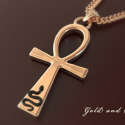 Gold Ankh Cross Pendant, Sterling Silver Ankh Cross, Rose Gold Ankh shops Cross, Egyptian Jewelry, Gold Egyptian Pendant, Women's Gold Ankh Cross