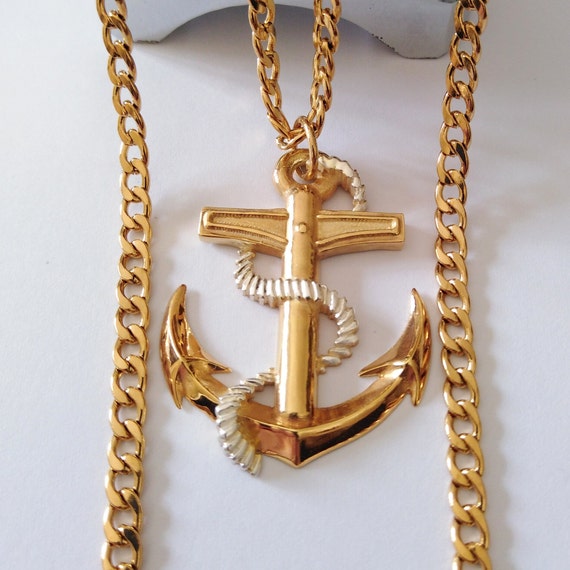 Buy Men's Anchor Necklace, Gold Plated Pendant, Men Jewelry, Anchor Jewelry,  Sailor Jewelry, Nautical Jewelry, Gift for Him, Boyfriend Gift Online in  India - Etsy