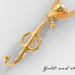 Gold Integral Pendant, Men's Handmade Sterling Silver Contour Integral Pendant, Women Rose Gold Integral Pendant, Men's Gold Science Pendant
