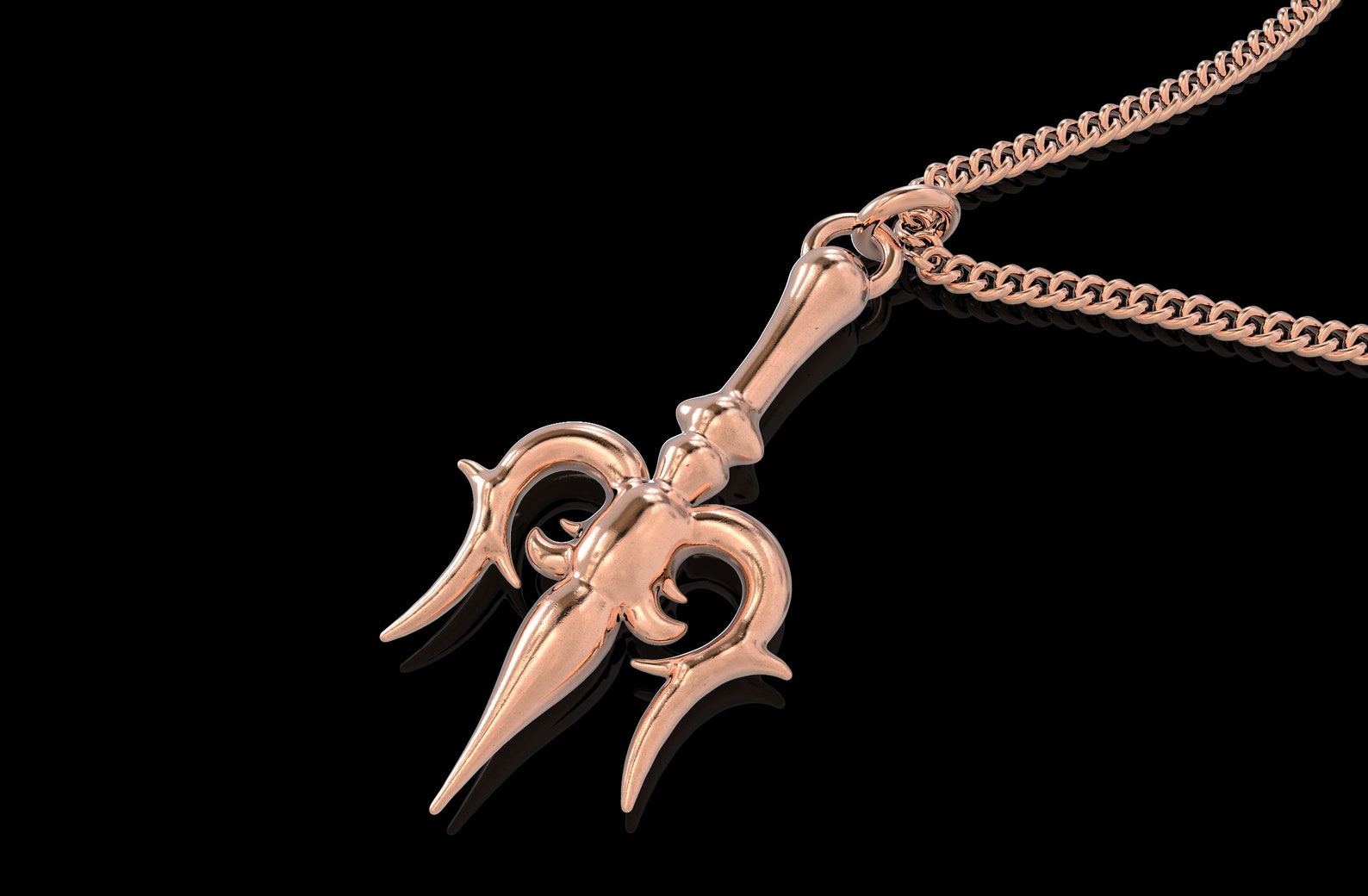 Trident gold pendant Clearance