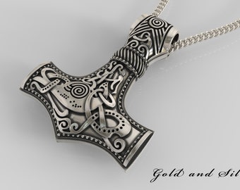 Aged Silver 925 Hammer of Thor Pendant, Oxidized Silver 925 Handmade Mjölnir Pendant, Mjolnir Viking Hammer, Sterling Silver Mjölnir Pendant