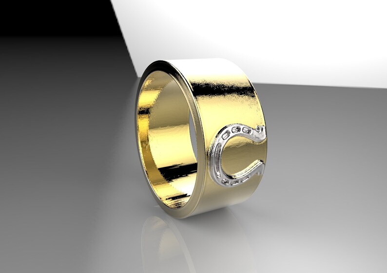 Silver Band Ring Gold Band Ring Men/'s Ring Lucky Ring Unisex Band Ring Horseshoe Band Ring Horseshoe Ring Lucky Horseshoe Ring