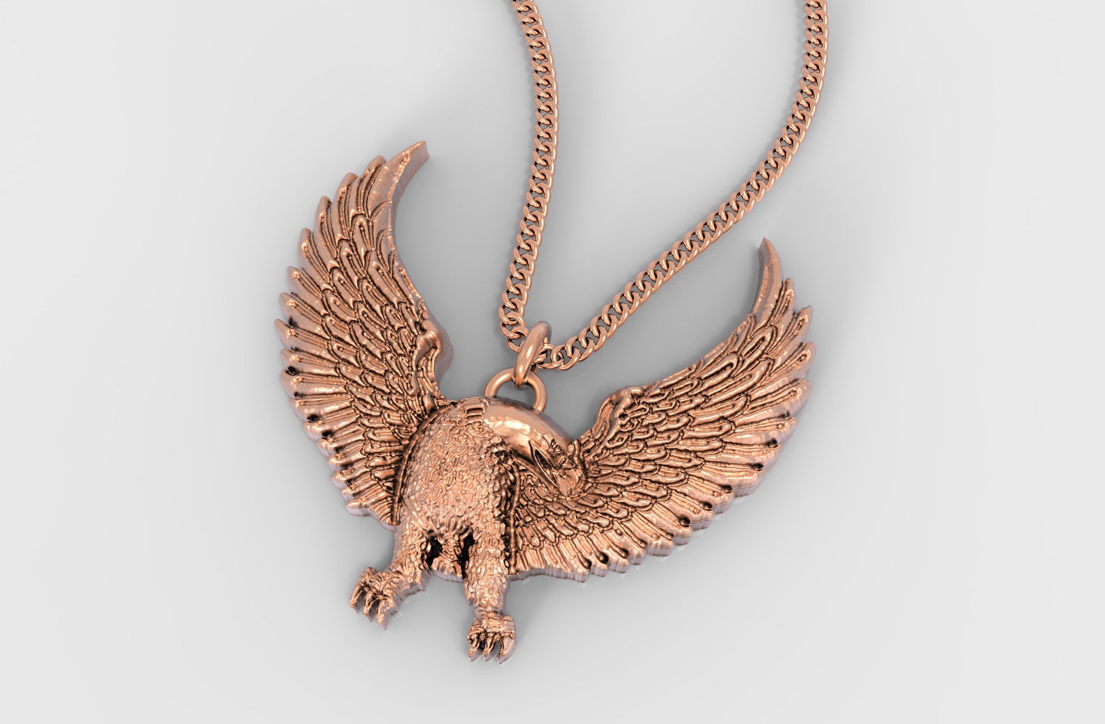 24K Gold Eagle Pendant Sterling Silver Eagle Necklace 14K Etsy