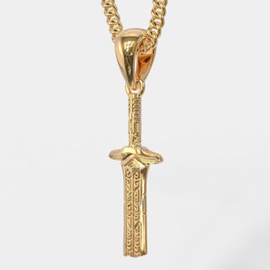 Yellow Gold Sword Pendant | Men&#39;s Silver 925 Broken Sword Pendant | Women&#39;s Rose Gold Plated Sword Pendant | Sterling Silver Sword Necklace