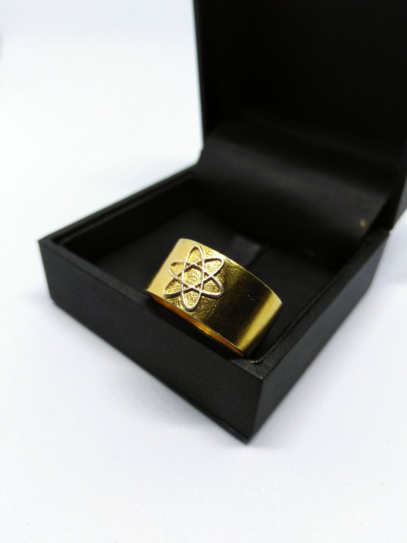 Atom Ring Atom Band Ring Science Ring Wedding Band Ring Etsy