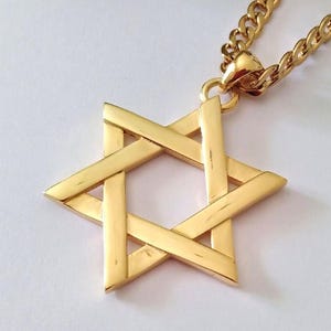 Gold Star of David Pendant | Sterling Silver Star of David Necklace | Women&#39;s Gold Star of David Pendant | Men&#39;s Gold Star of David Pendant