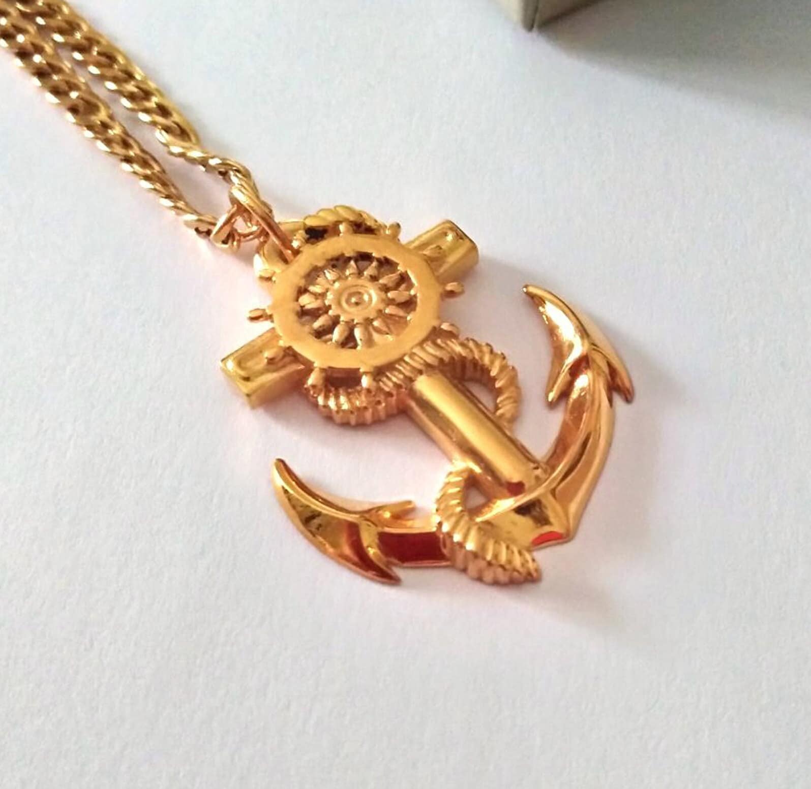 Anchor cheap locket gold