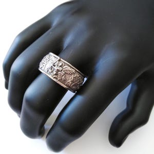 Oxidized Silver 925 St Michael Archangel Protector Ring | Handcrafted Aged Silver 925 St Michael Archangel Ring | St Michael Archangel Ring image 13