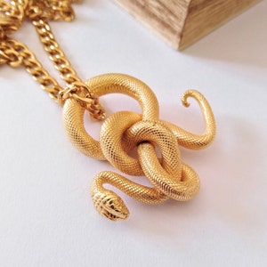 Gold Snake Necklace, Sterling Silver Snake Pendant, Rose Gold Snake Jewelry, Men's Sterling Silver Pendant, Women's Gold Snake Necklace