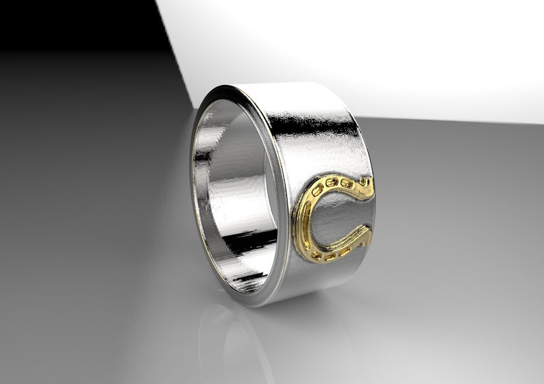 Silver Band Ring Gold Band Ring Men/'s Ring Lucky Ring Unisex Band Ring Horseshoe Band Ring Horseshoe Ring Lucky Horseshoe Ring