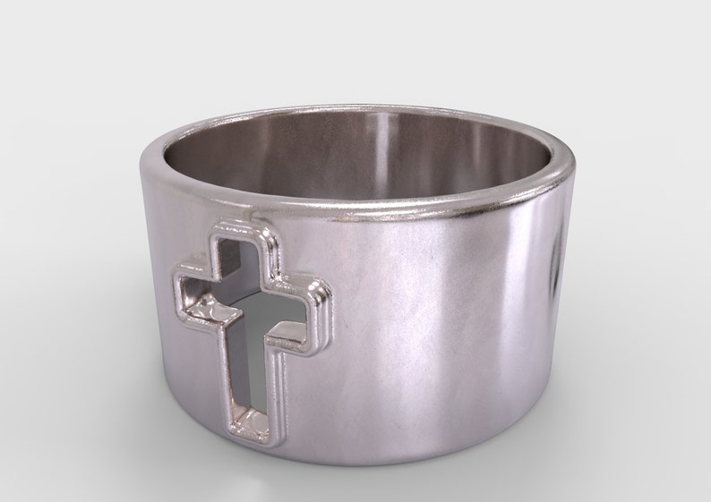Cross Jewelry Wide Band Cross Ring Unisex Band Ring Gift for Her Steampunk Ring Gold Cross Ring Gift for Him Steampunk Jewelry