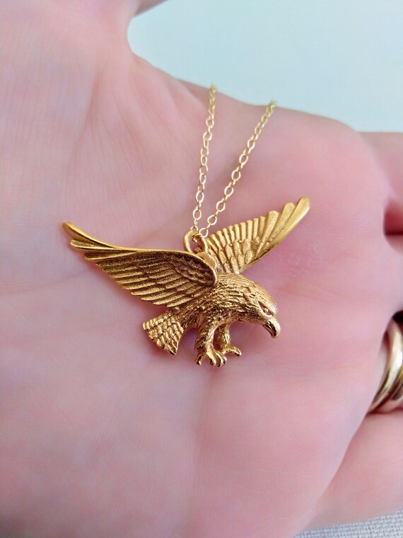 Silver Yellow Plated Eagle Pendant 27mm Silver Yellow Plated Eagle Pendant 27mm