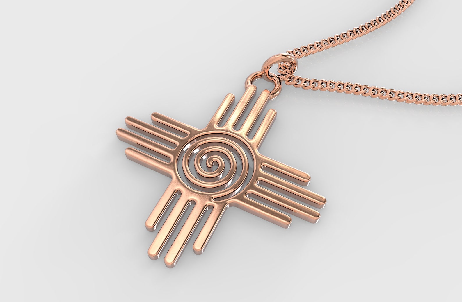 24K Gold Zia Sun Pendant Sterling Silver Zia Sun Necklace Etsy