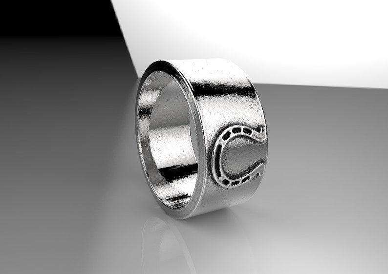 Silver Band Ring Gold Band Ring Men/'s Ring Lucky Ring Unisex Band Ring Horseshoe Band Ring Horseshoe Ring Lucky Horseshoe Ring