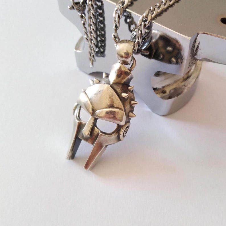 Oxidized Silver 925 Gladiator Helmet Pendant | Handcrafted Aged Sterling Silver Gladiator Helmet Necklace | Unisex Gladiator Helmet Pendant image 5