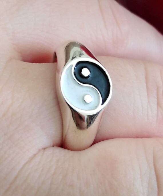 Anillo yin yang plata sale