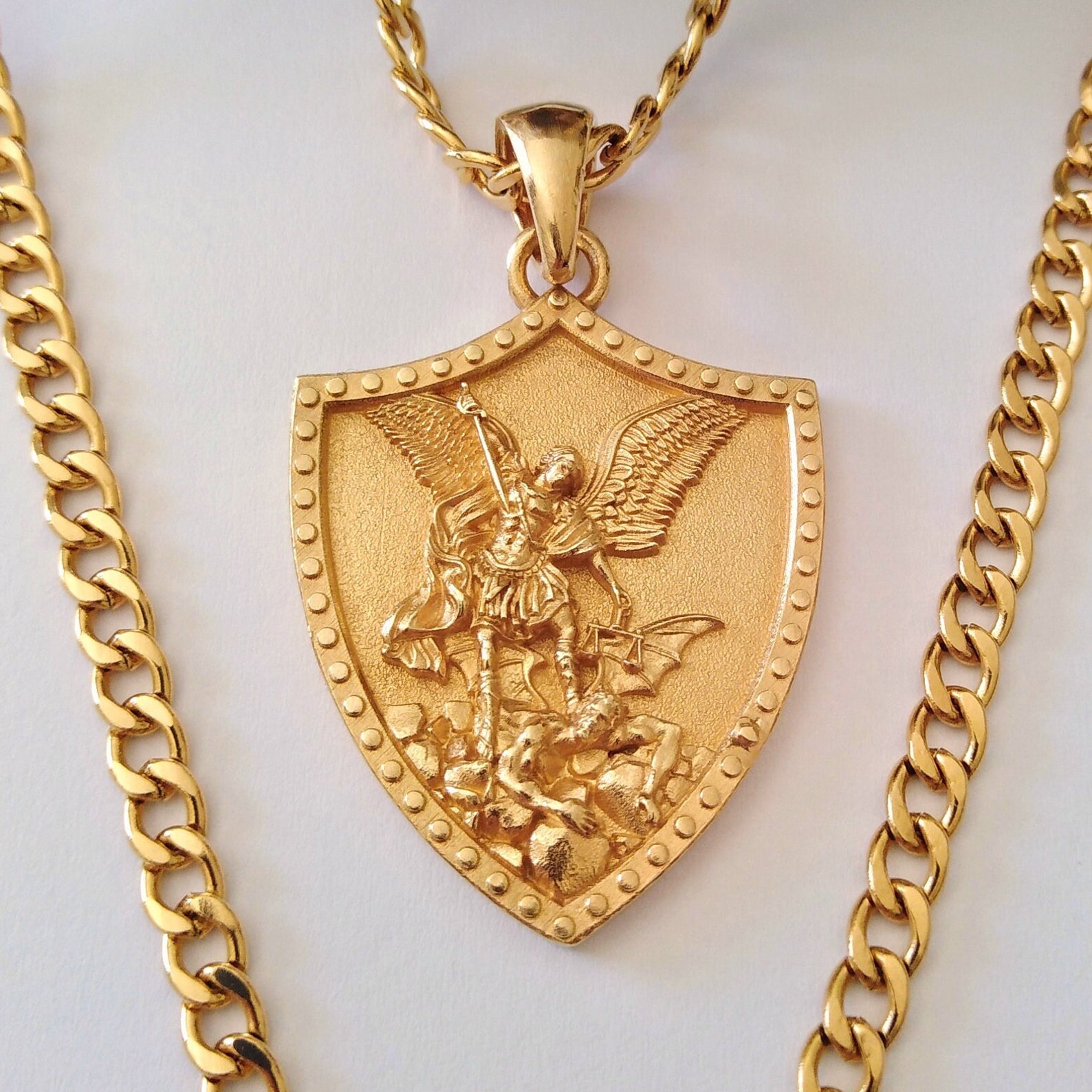 St. Michael the Archangel Pendant – Sterling Silver – St. Paul Street