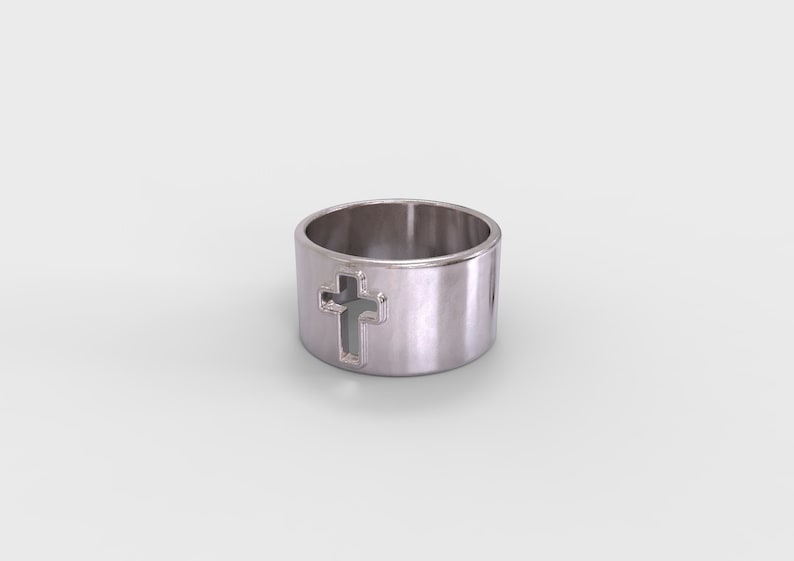 Cross Jewelry Wide Band Cross Ring Unisex Band Ring Gift for Her Steampunk Ring Gold Cross Ring Gift for Him Steampunk Jewelry