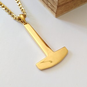 Gold Handmade Mjölnir Pendant | Men&#39;s Sterling Silver Mjölnir Pendant | Yellow Gold Mjolnir Viking Hammer | Sterling Silver Mjölnir Pendant