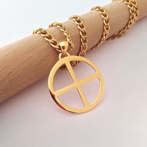 Gold Solar Cross Pendant | Sterling Silver Sun Cross Necklace | Men Celtic Pendant | Silver Celtic Jewelry | Men&#39;s Gold Solar Cross Pendant