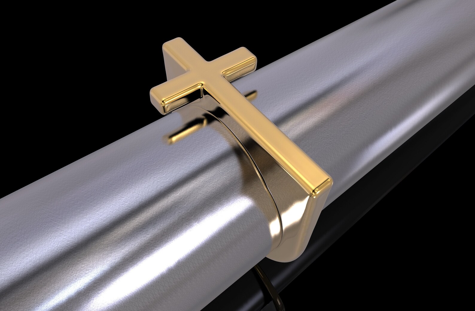 24K Gold Cross Ring Women's Gold Cross Ring Midi Silver Etsy