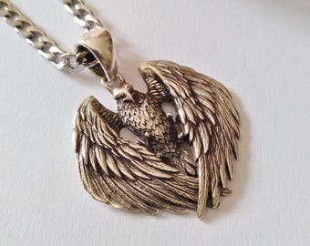 Pendentif Aigle En Argent Massif 925 - Breloque Sterling, Neuf Avec étiquettes