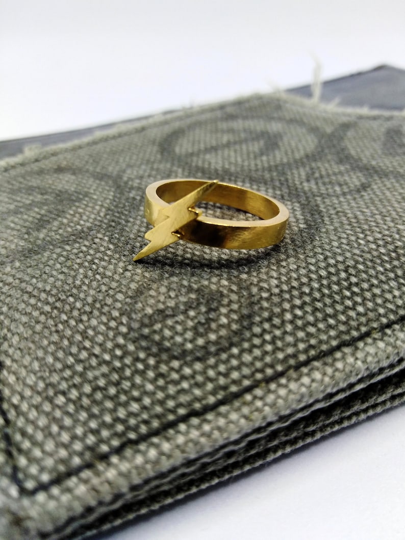 Women/'s Flash Ring Silver Flash Ring Gold Flash Ring Gold Women/'s Ring Thunder Ring Flash Ring Midi Gold Ring Lightning Ring
