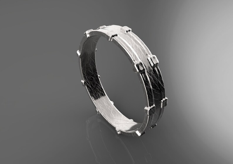 Unisex Band Ring Engagement Band Gold Ring Wedding Band Ring Unique Band Ring Steampunk Ring Unique Stargate Ring Stargate Band Ring