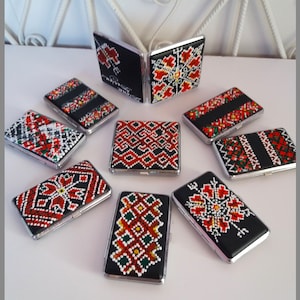 Dipinti a mano portasigarette, Accessory Case, tabacco etnico caso, portasigarette di metallo, dipinto a mano caso per lei, i fumatori regalo, scatola di tabacco