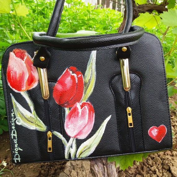 Leather bag painting designs new arrivals