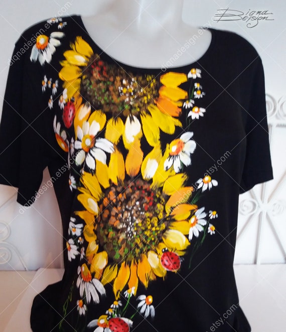 Sunflowers Tshirt Sunflowers Shirt Hand 