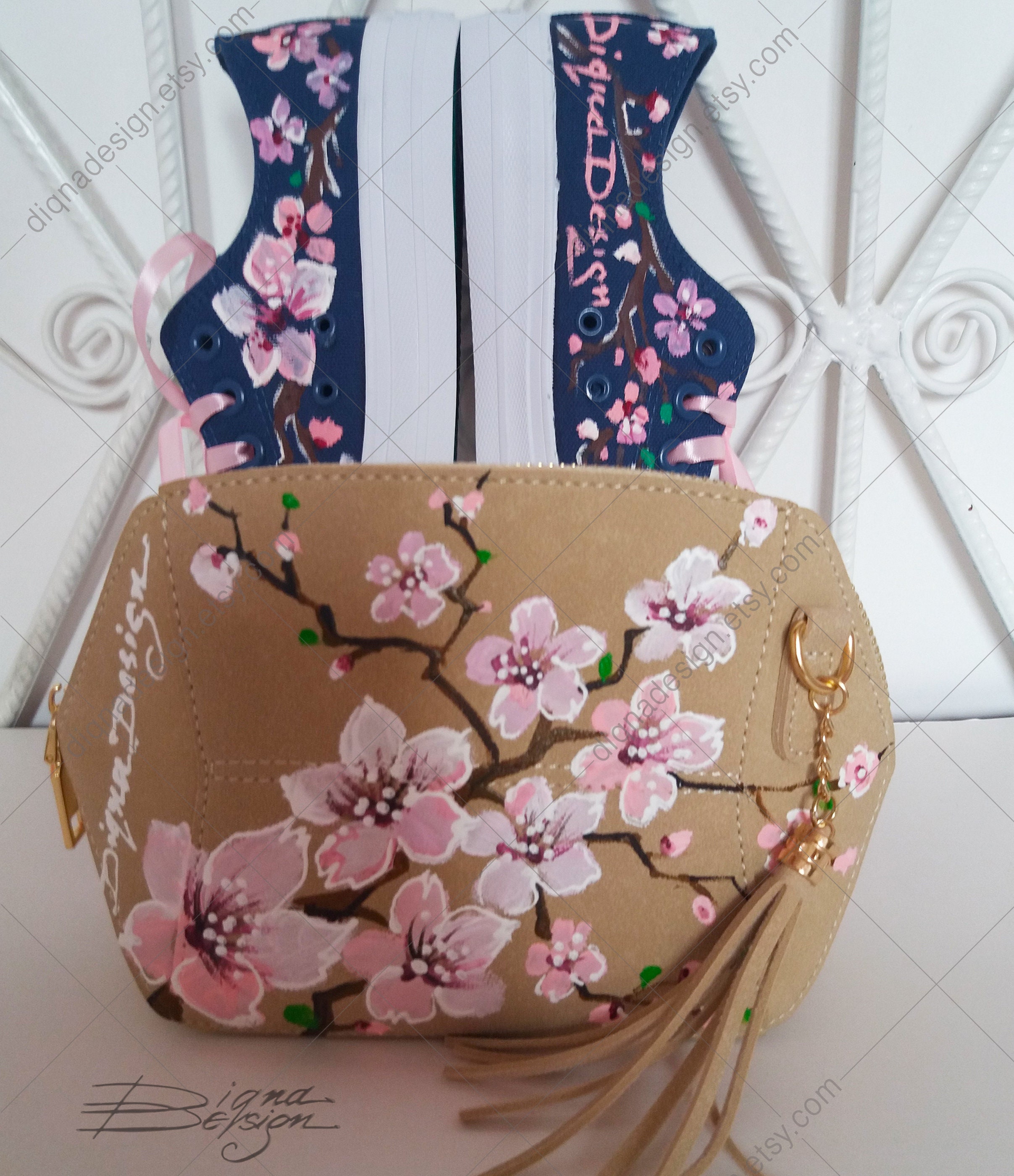 Hand Painted Sakura Bag, Japanese Sakura Art, Cherry Blossoms Clutch Bag, Handpainted Bag, Clutch, Sakura Handbag, Sakura Art, Spring Bag Hand Painted Sakura Bag, Japanese Sakura Art, Cherry Blossoms Clutch Bag, Handpainted Bag, Clutch, Sakura Handbag, Sakura Art, Spring Bag