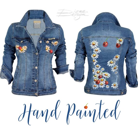 Chaqueta Jean Pintada a mano