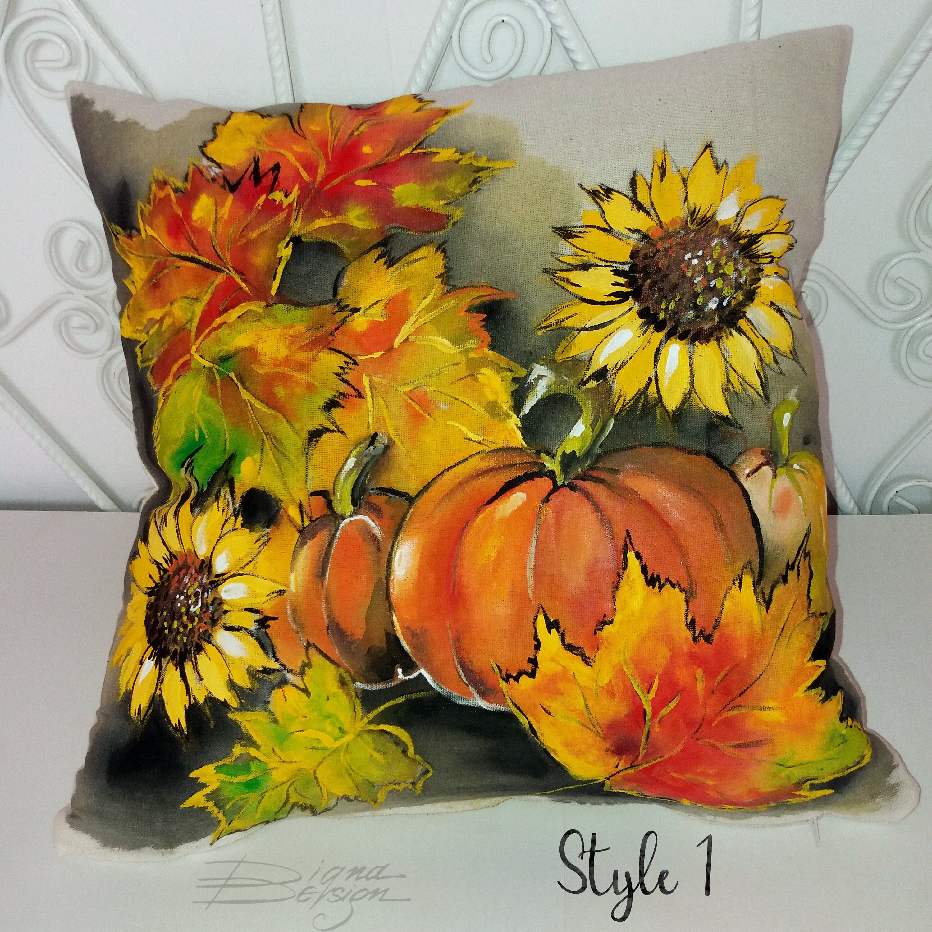 Fall Pumpkin Pillowcase Thanksgiving Decor Autumn Pillow Etsy