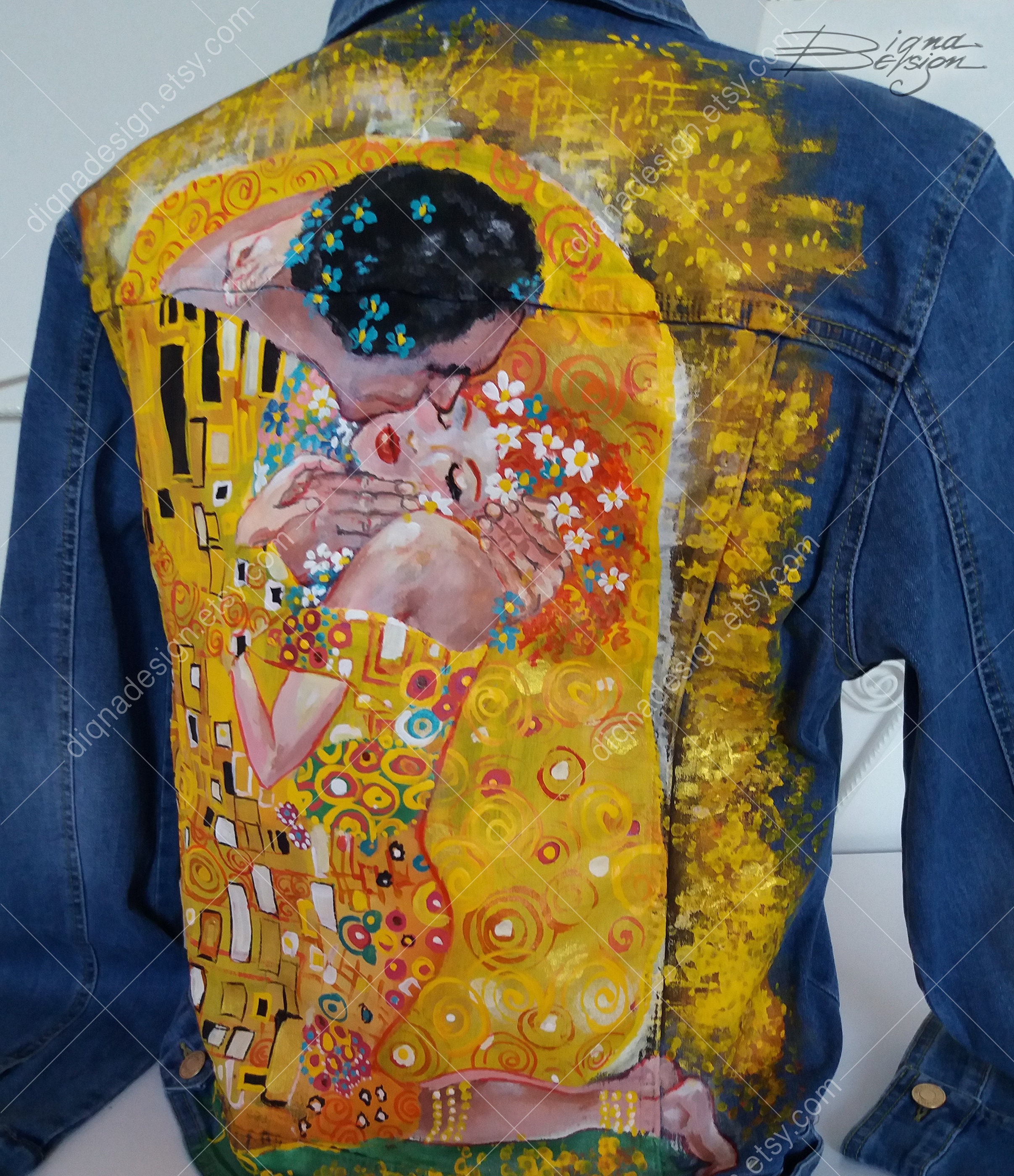 Hand painted Jean Jacket Reproduction Painting Jacket Classic | Etsy