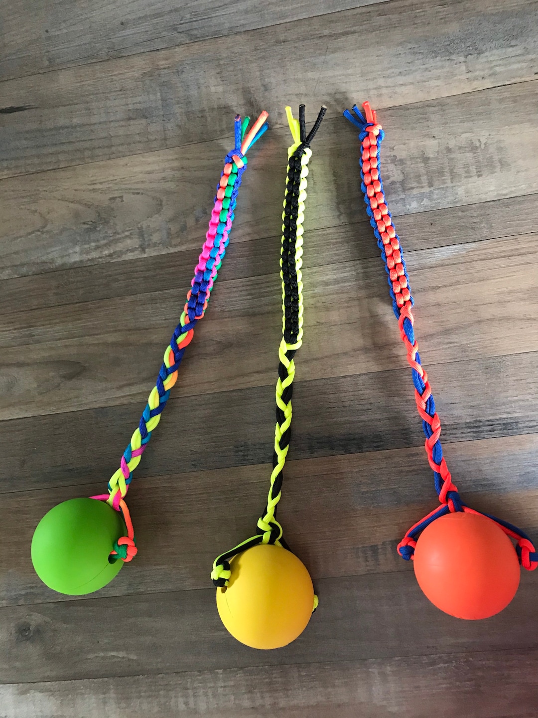 Paracord Dog Ball Reward Toy Fetch Training Tug Toy Etsy