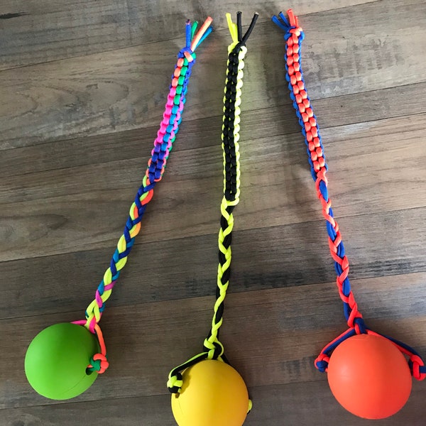 Paracord Dog Ball reward toy Fetch Training tug toy