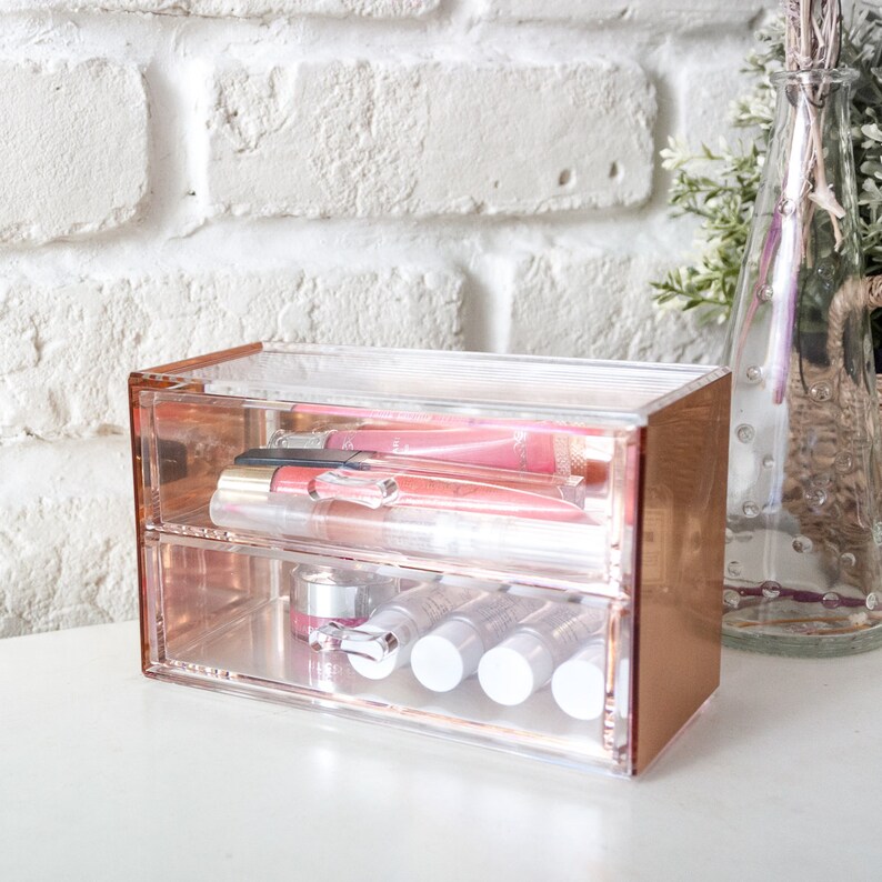 Moosy Life Moonrise Rose Gold Desk Drawers Organizers 2 Etsy