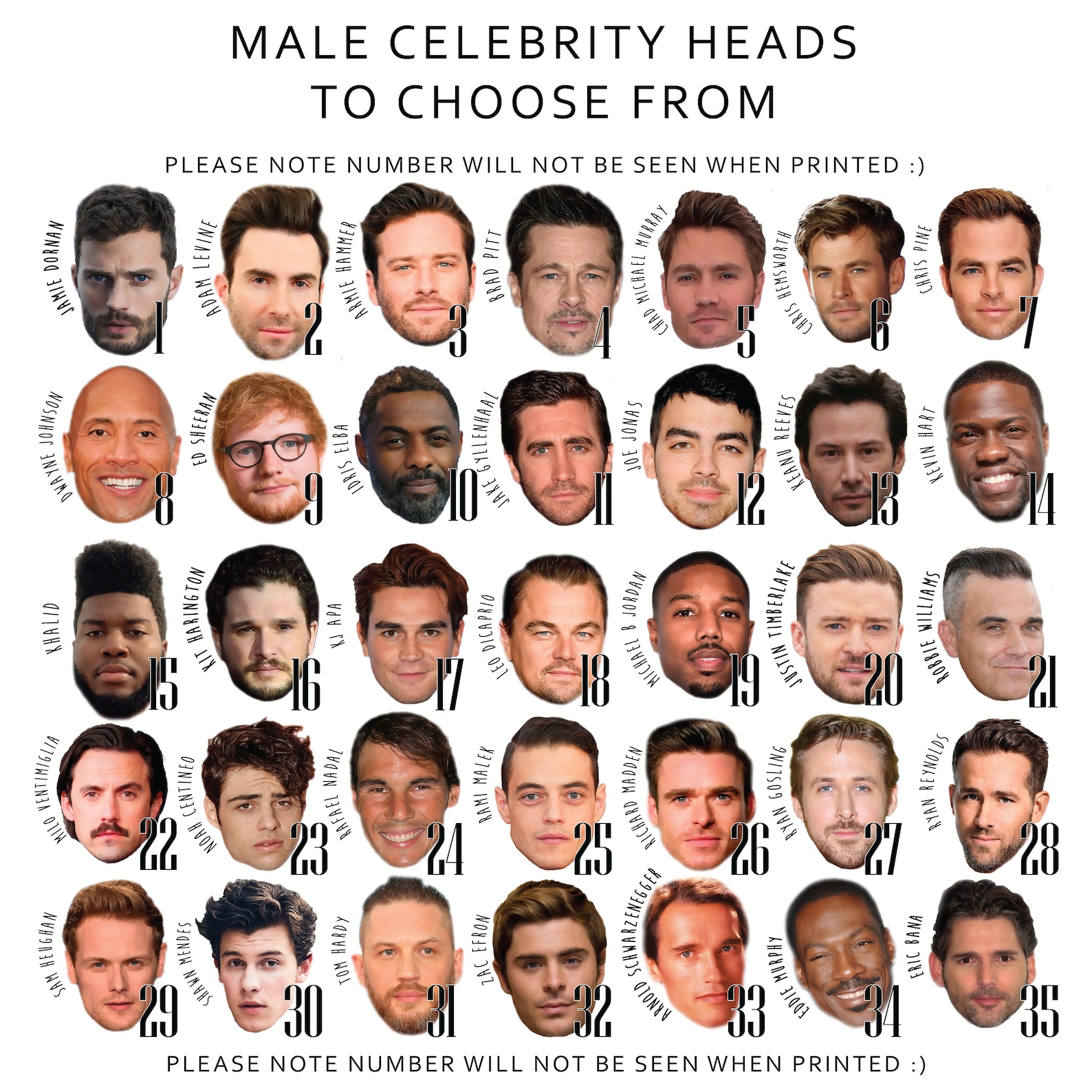 Celebrity Heads Game V2 Who Has The Groom Scratch To Etsy
