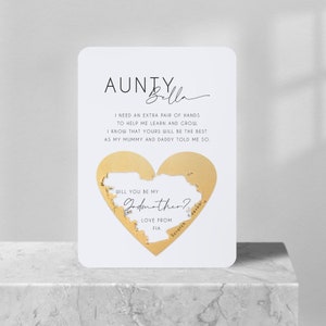 Godparents Proposal | Card | Help Me Learn And Grow Simple | Scratch To Reveal | Will You Be My Godmother? | Godfather | Godparents